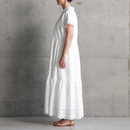 C-OP-68「The Secret Garden」Tiered long dress WHITE