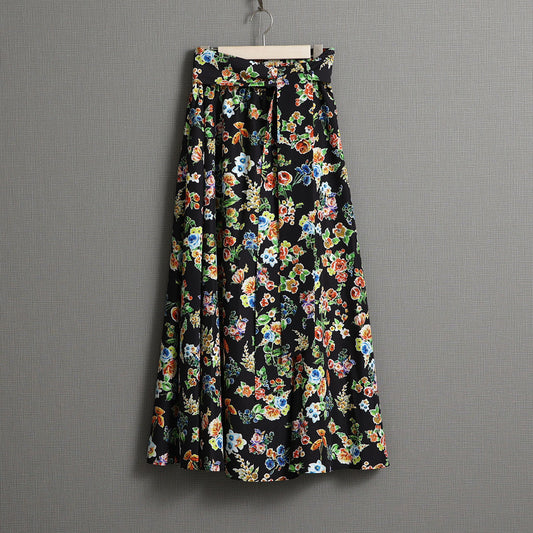 C-SK-100 「Resortir」Long skirt BLACK