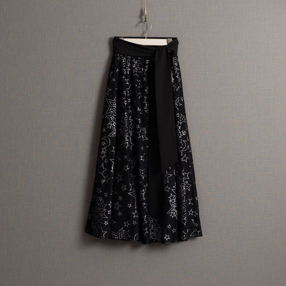 C-SK-119「Blanche」 Long skirt BLACK