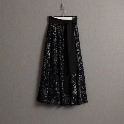 C-SK-119「Blanche」 Long skirt BLACK