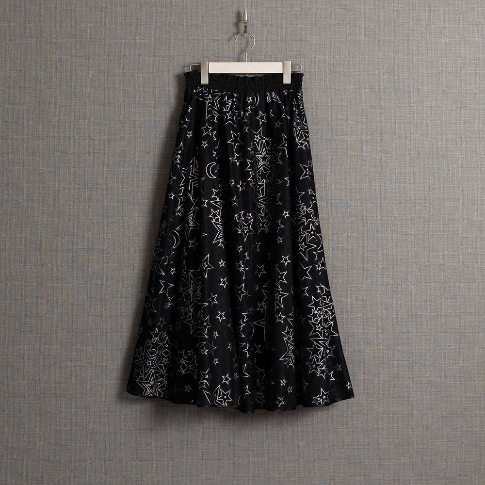 C-SK-119「Blanche」 Long skirt BLACK