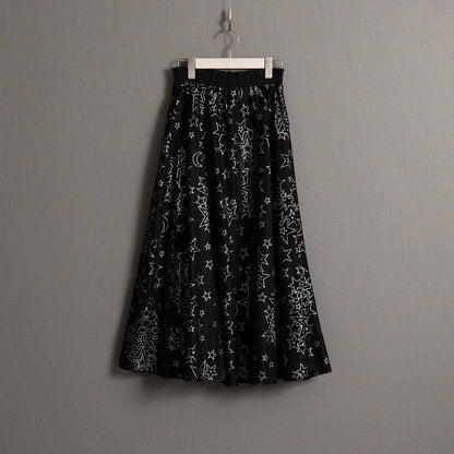 C-SK-119「Blanche」 Long skirt BLACK