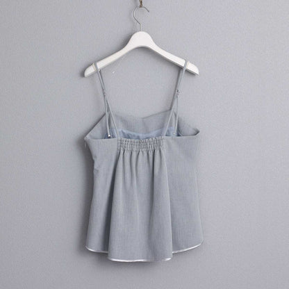 8月下旬~9月上旬お届け予定 F-BL-01 「Worsted twill」Camisole blouse