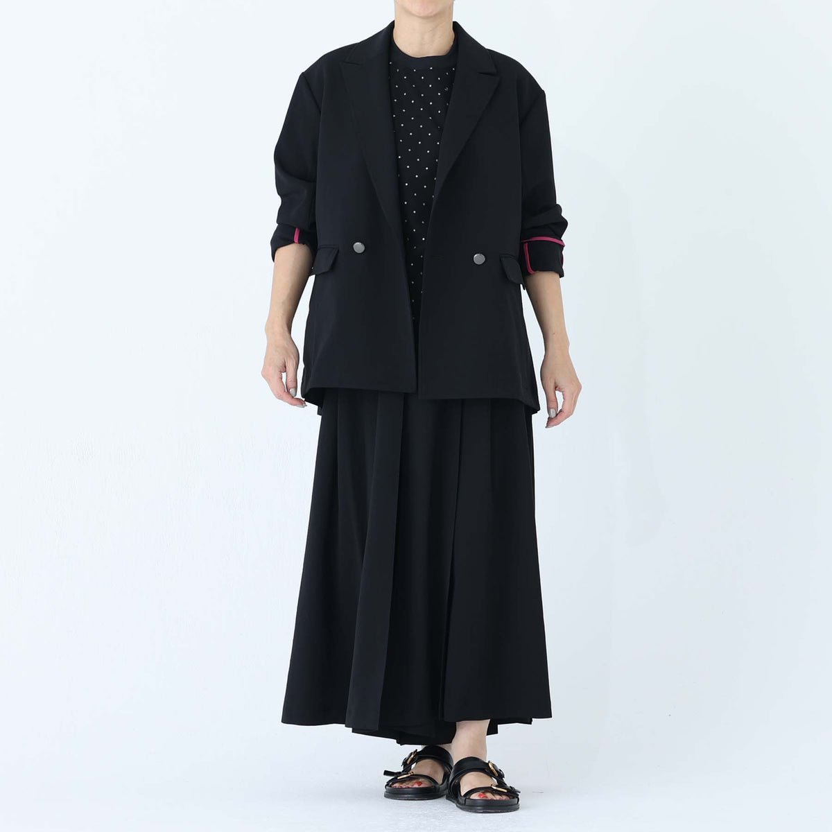 2027SS【2月末〜3月上旬お届け予定】 F-PT-19 『Sable Twill/Technical Denim』Tucked Flare Pants 【全3色】