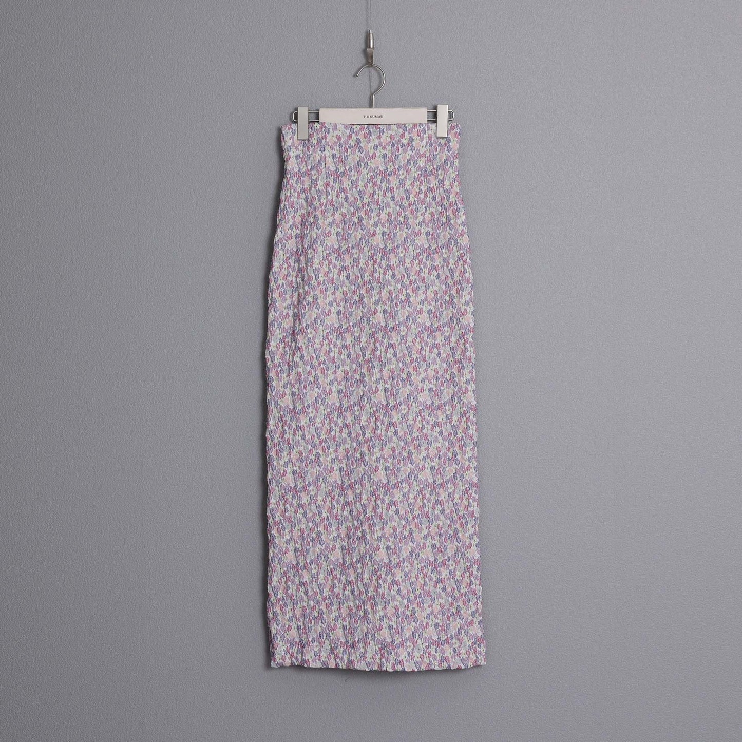 F-SK-08「Fortuna」Straight skirt WHITE MULTI