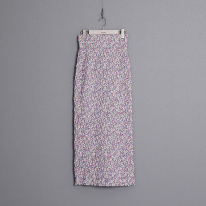 F-SK-08「Fortuna」Straight skirt WHITE MULTI