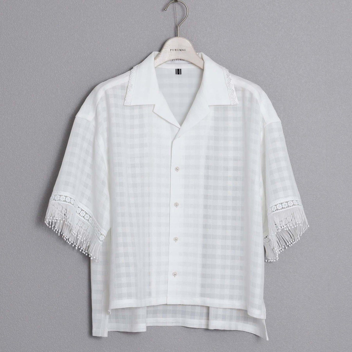 C-BL-83 Robin flower blouse WHITE