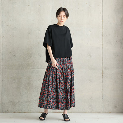 C-CS-70「Suvin cotton」Big size tops BLACK