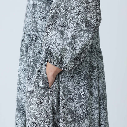 C-BL-83 Robin flower blouse WHITE