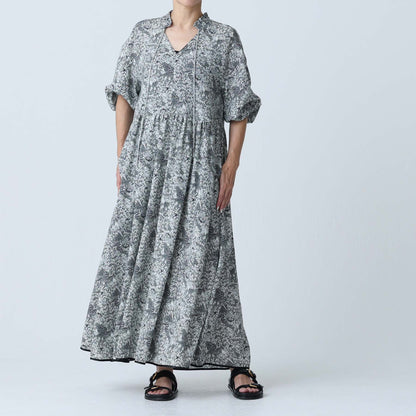 C-BL-83 Robin flower blouse WHITE