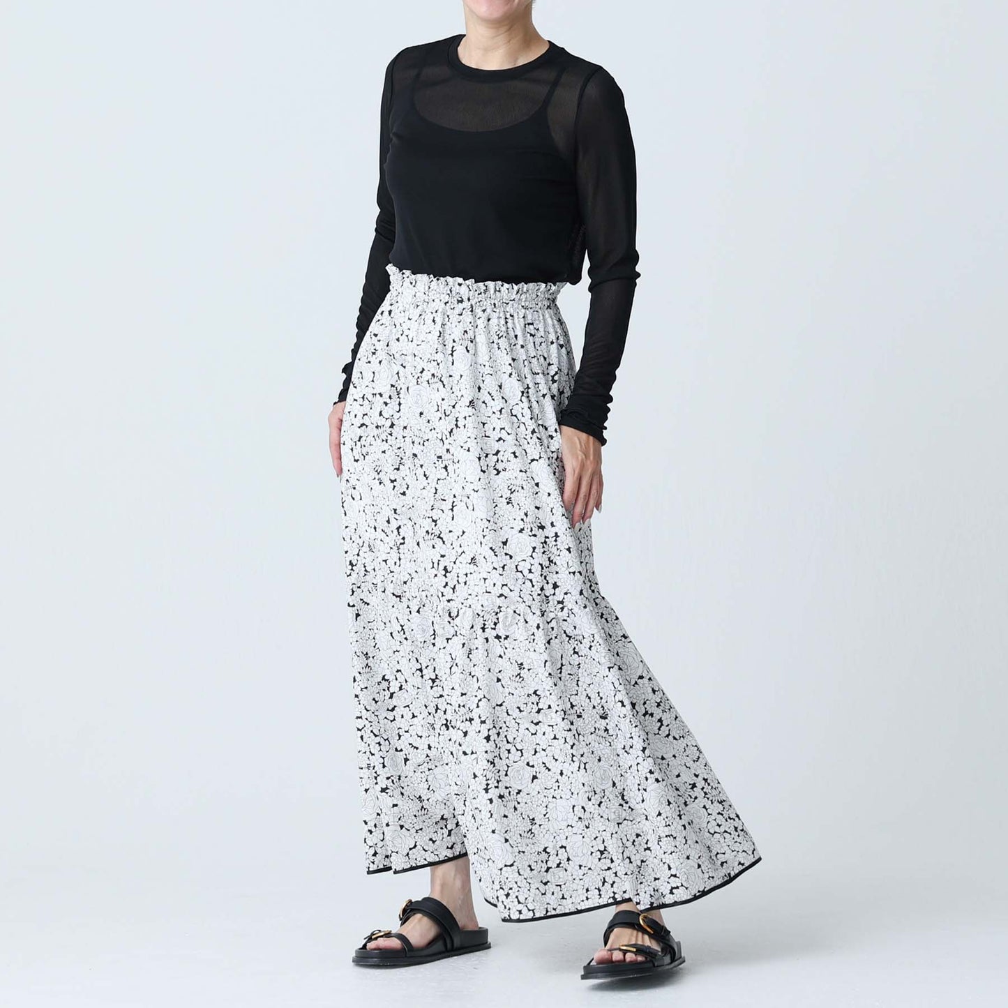 C-BL-83 Robin flower blouse WHITE