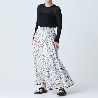 C-BL-83 Robin flower blouse WHITE