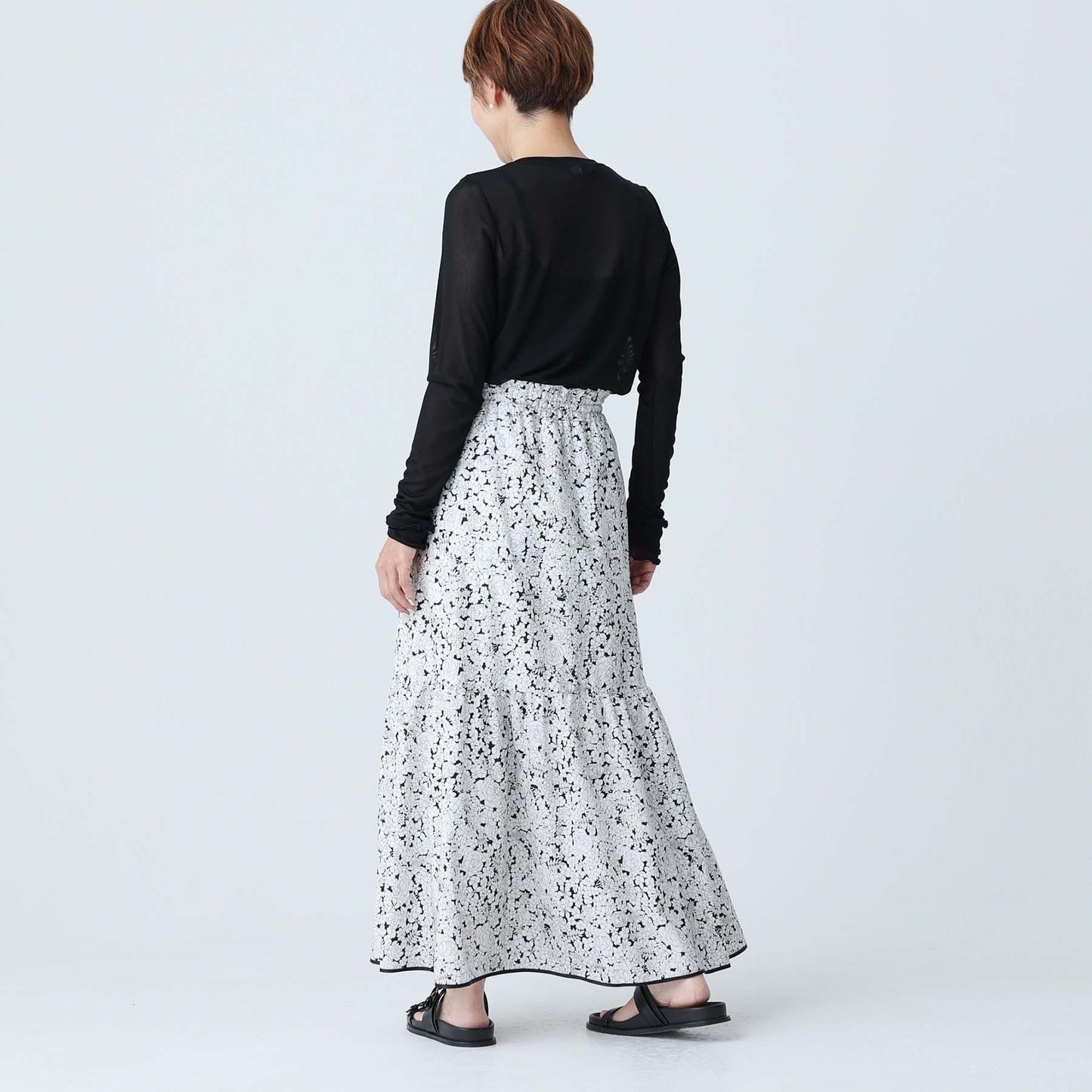 C-BL-83 Robin flower blouse WHITE