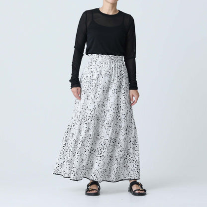 C-BL-83 Robin flower blouse WHITE