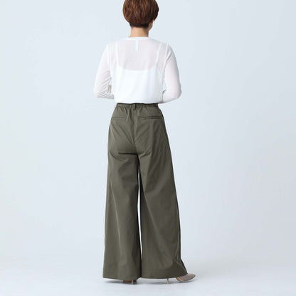 F-PT-08「Function chino」Tuck wide pants KAHKI