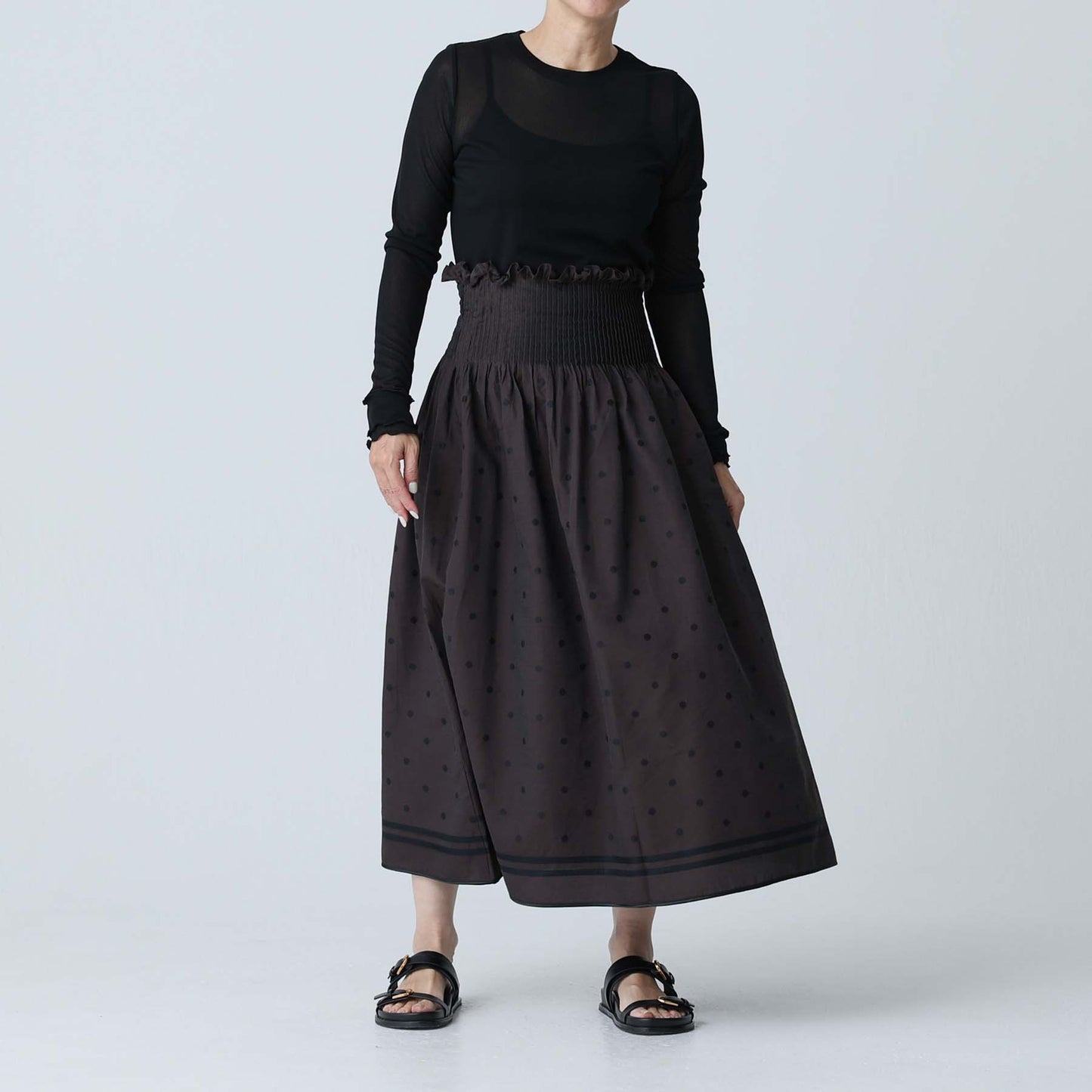 5月中旬 F-SK-11「Tuckloom」Long skirt【全2色】