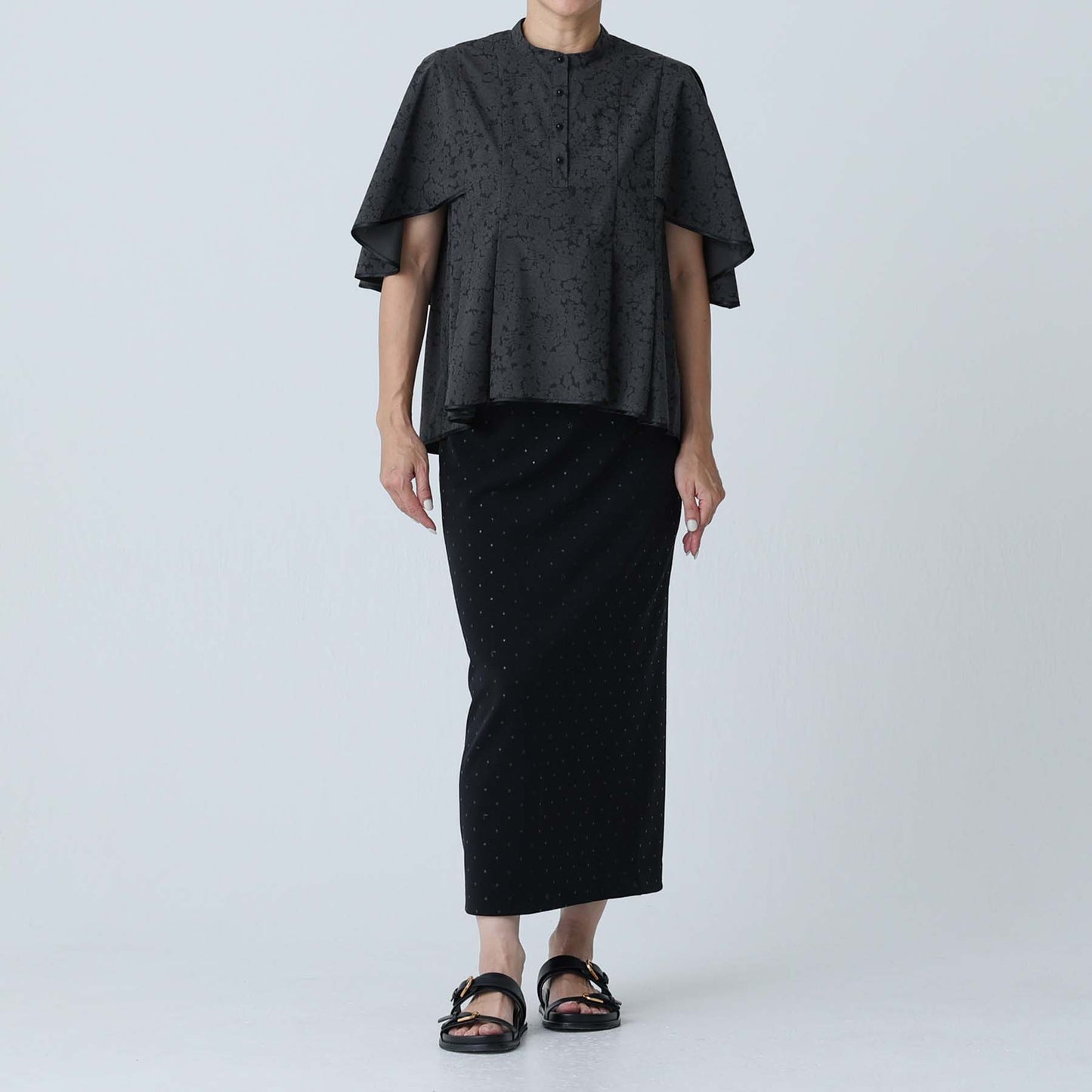 C-BL-83 Robin flower blouse WHITE