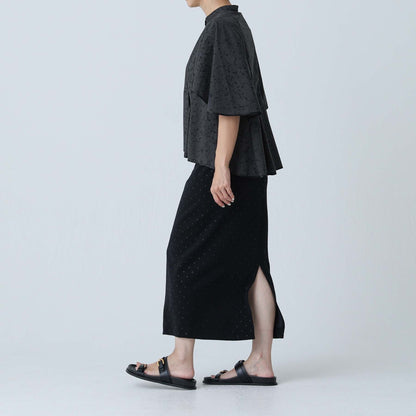 C-BL-83 Robin flower blouse WHITE