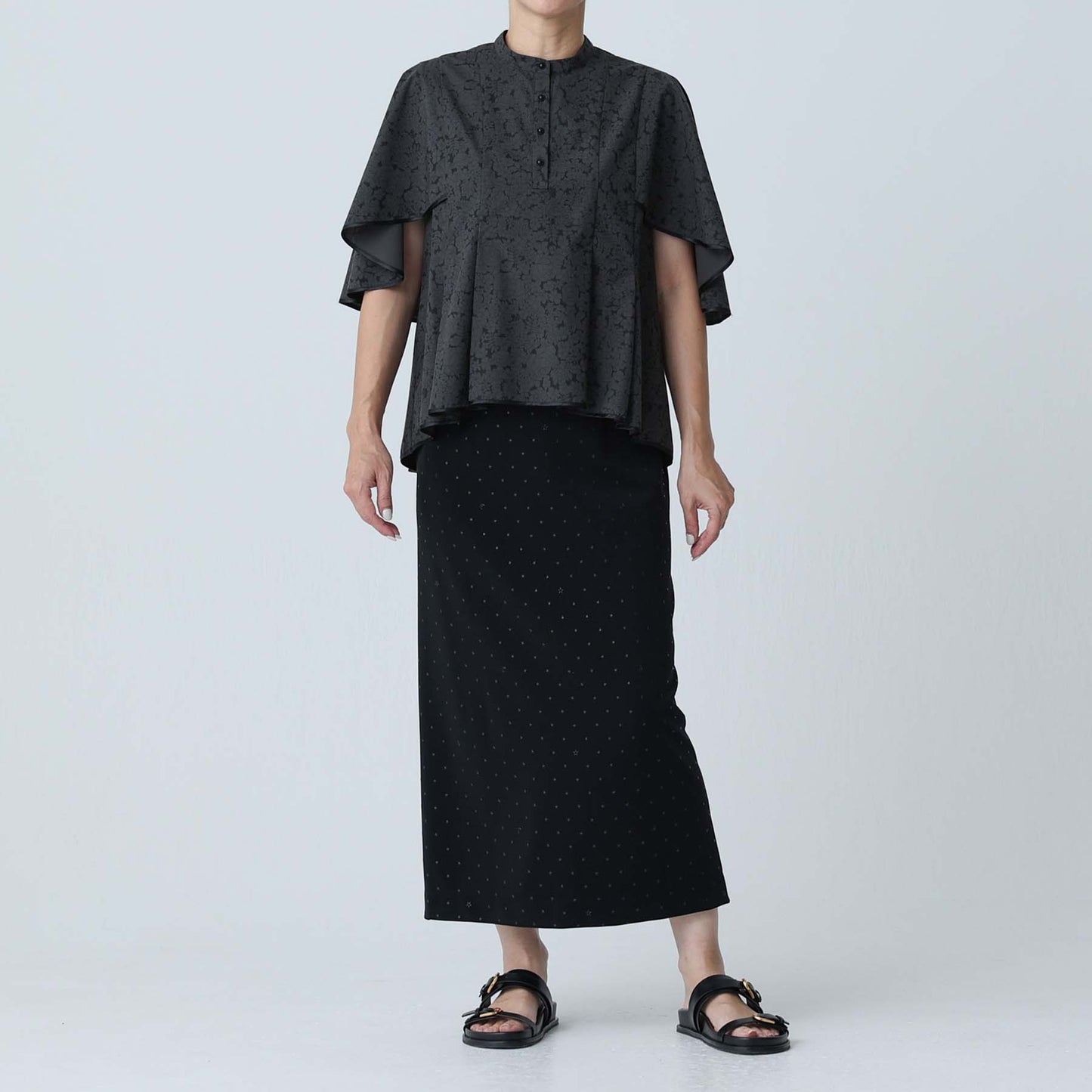 C-BL-83 Robin flower blouse WHITE