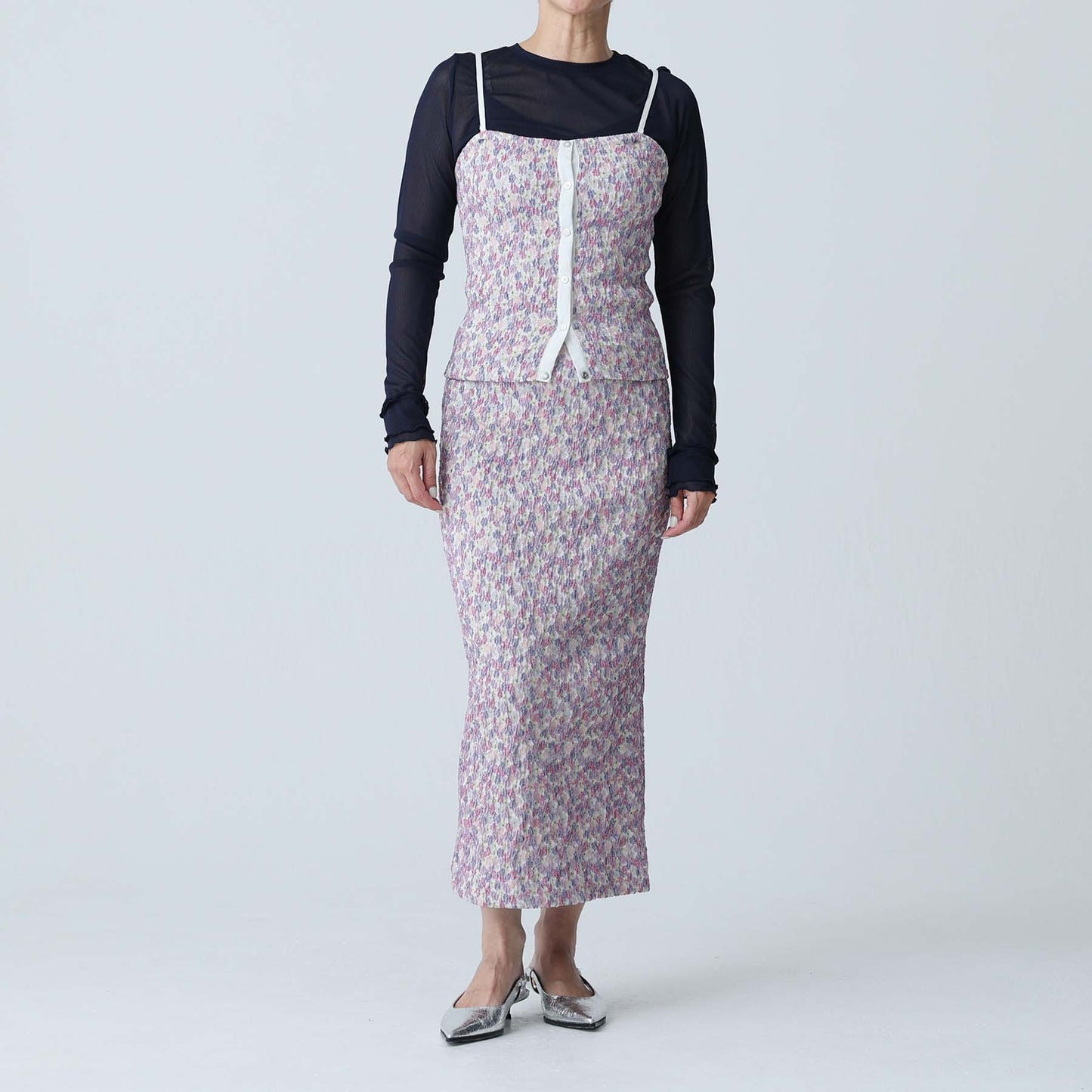 C-BL-83 知更鸟花衬衫 白色