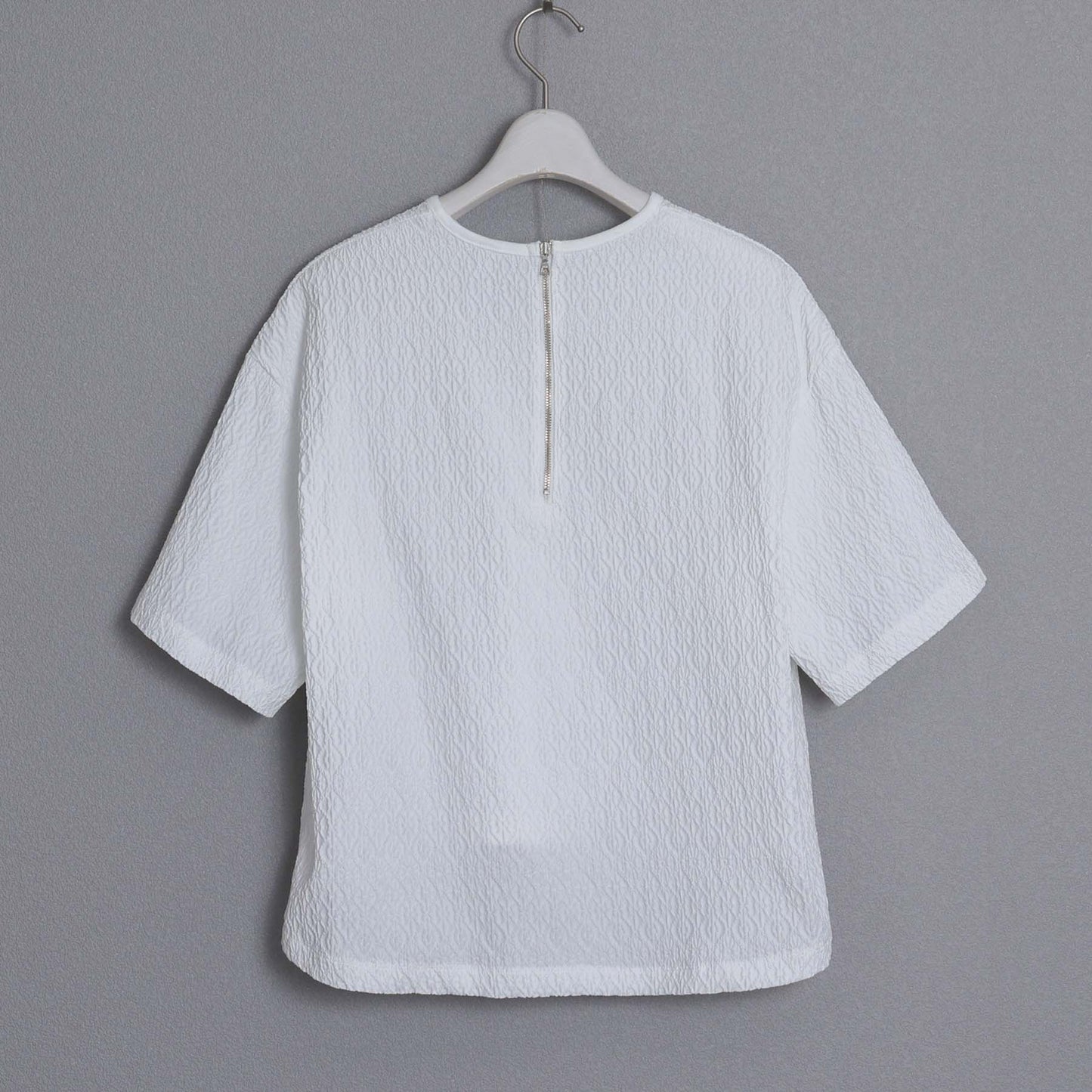 F-BL-06「Jewel Tile」Tee blouse WHITE