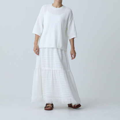 C-BL-83 Robin flower blouse WHITE