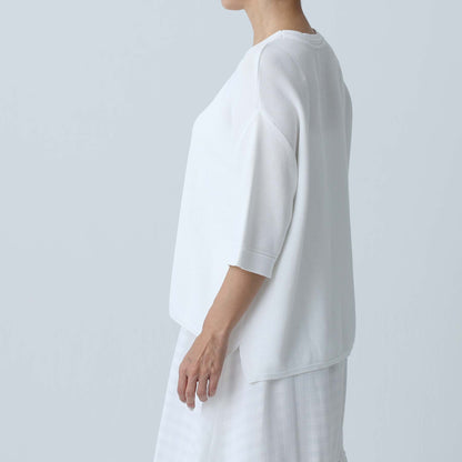 C-BL-83 Robin flower blouse WHITE