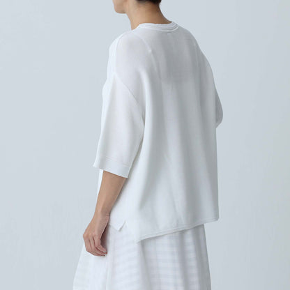 C-BL-83 Robin flower blouse WHITE