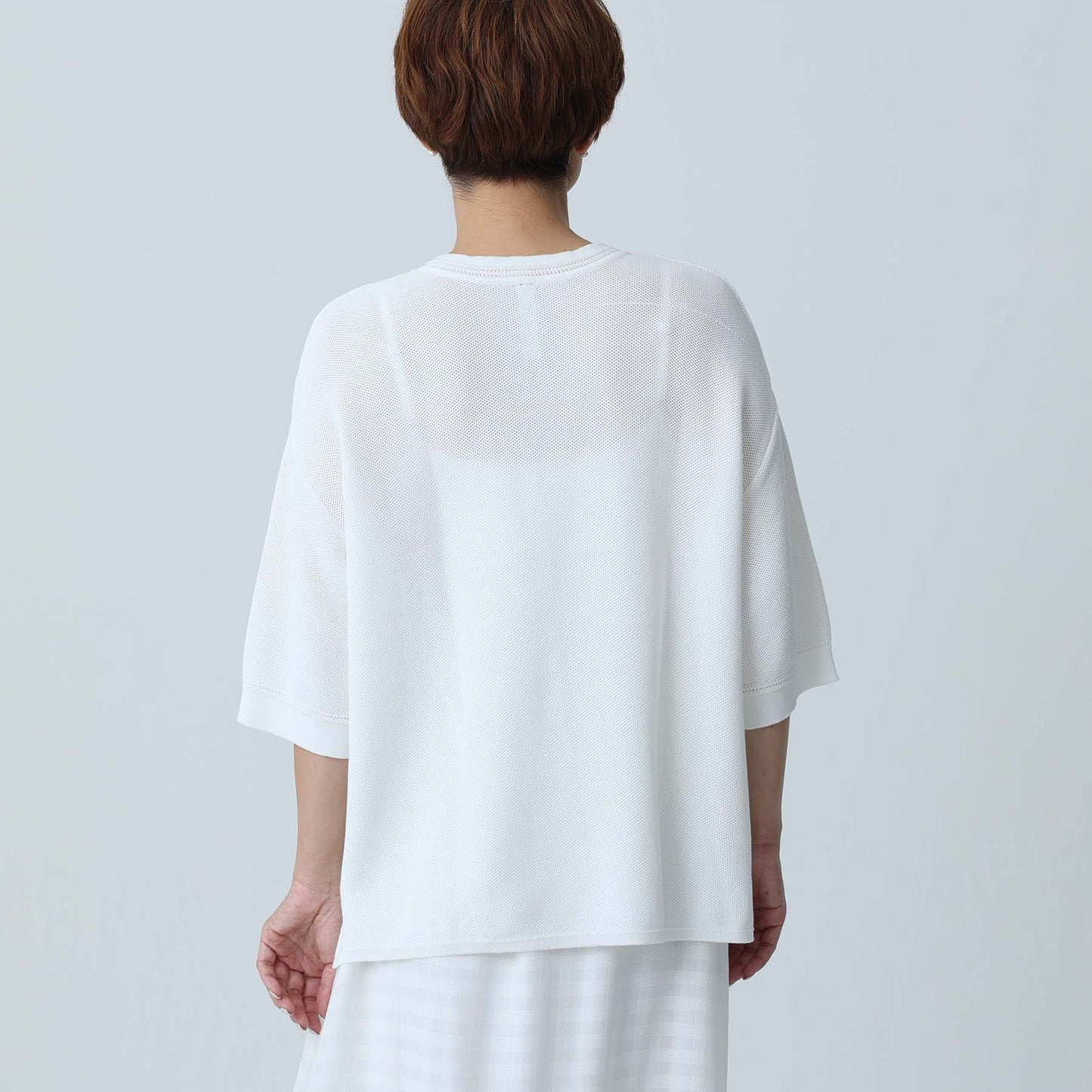 C-BL-83 Robin flower blouse WHITE