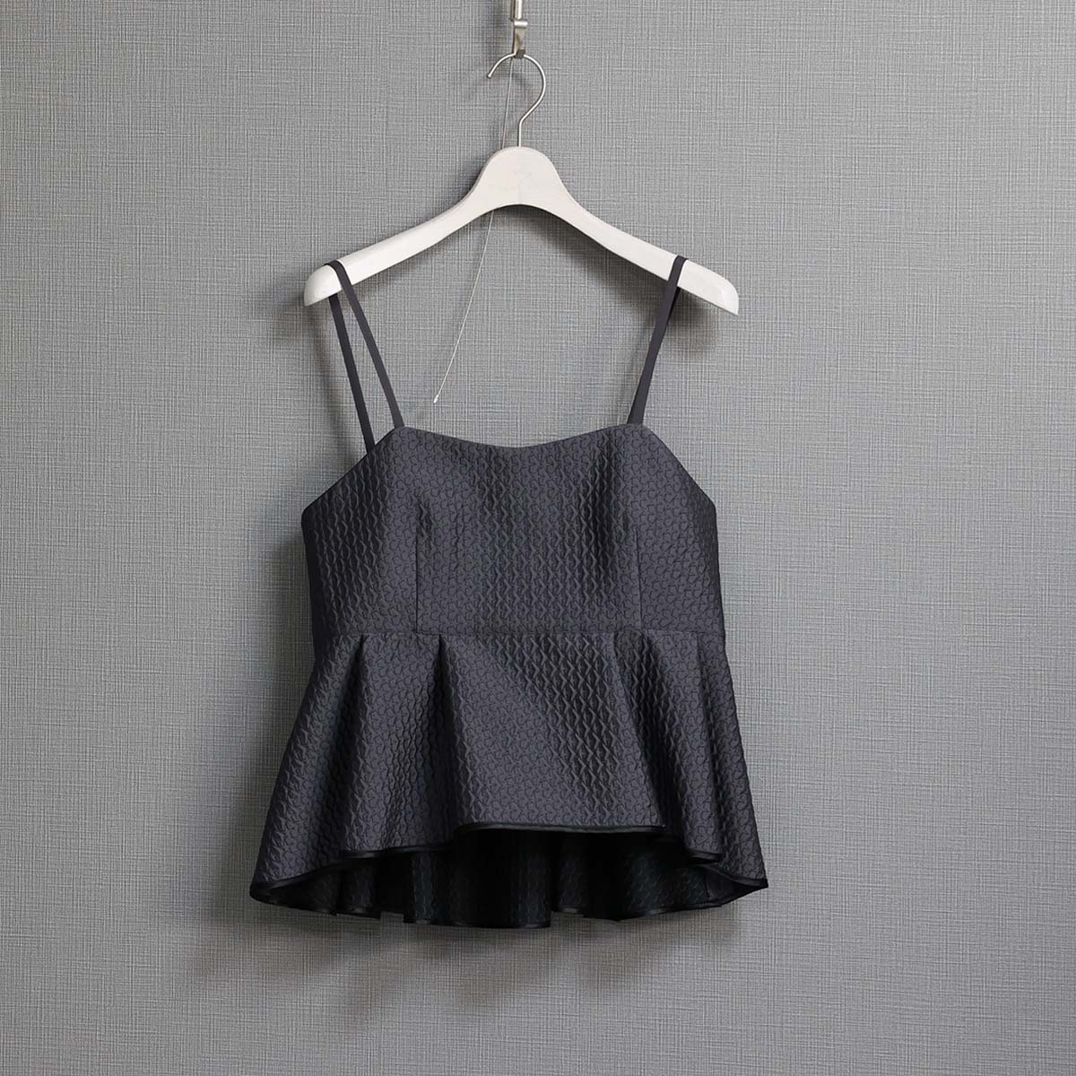 C-BL-77「Stella matelasse」Peplum camisole C-GRAY
