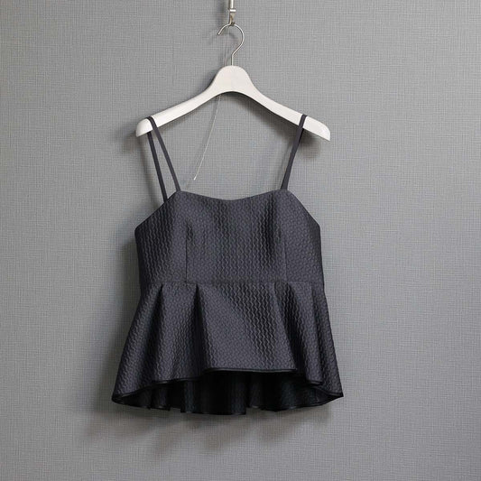 C-BL-77「Stella matelasse」Peplum camisole C-GRAY