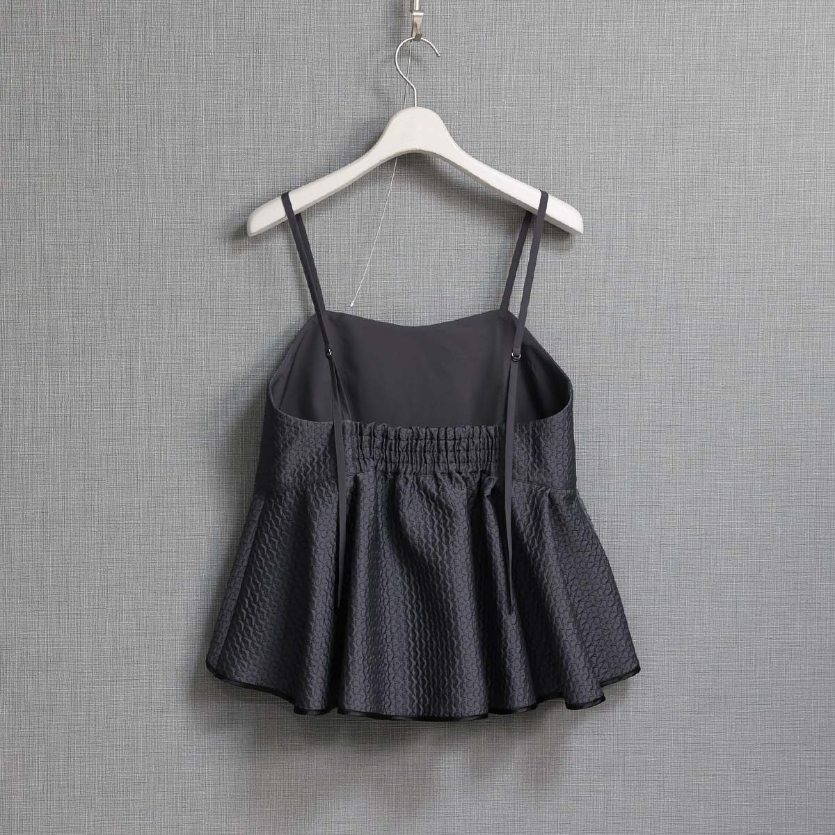 C-BL-77「Stella matelasse」Peplum camisole C-GRAY
