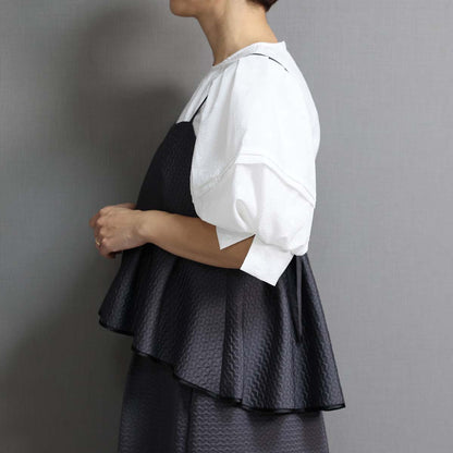 C-BL-77「Stella matelasse」Peplum camisole C-GRAY